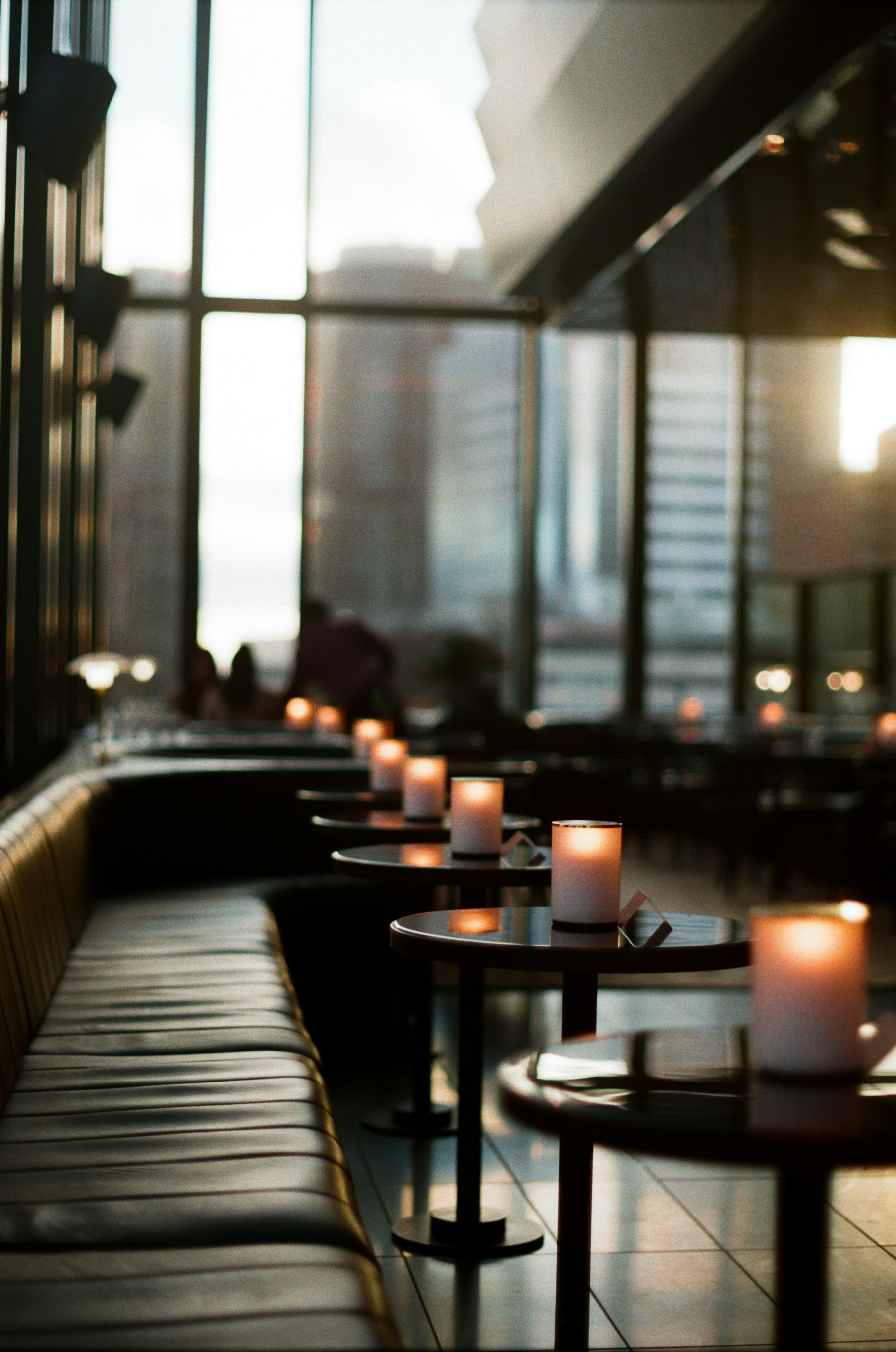 Guest photograph of the candlelit dining room